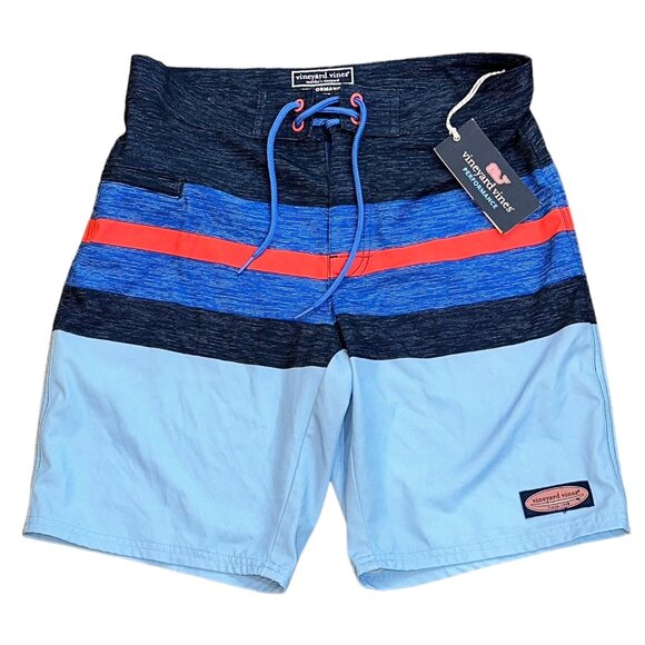 Vineyard Vines Other - Vineyard Vines Performance Placed Striped Boardshort Jake Blue Size 28 #1M001188